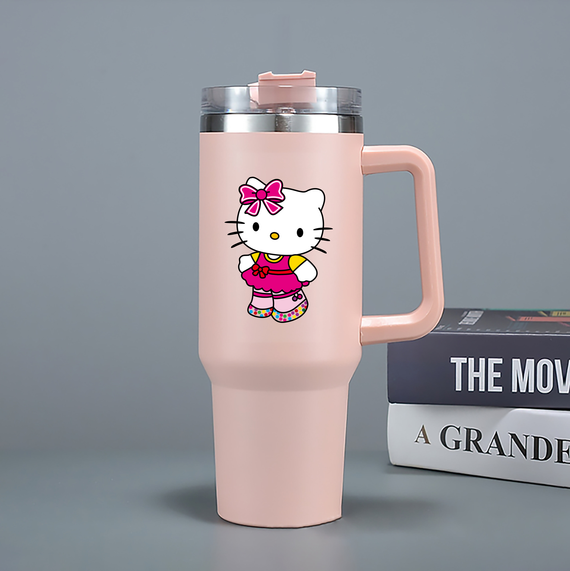 （画像用） Hello Kitty ハローキティ 1200mL車用タンブラー（カラープリント）